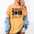 Senior Class Of 2019 Tshirt Graduation Students Hockey Women's Comfort Colors T-Shirt Mustard
