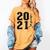 Senior Class Of 2021 Graduation High School College Women's Comfort Colors T-Shirt Mustard