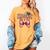 Senior Class Of 2027 Coquette Pink Bow Graduation 2027 Girls Women's Comfort Colors T-Shirt Mustard