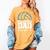 Senior Volleyball Dad Class Of 2025 Graduation Graduate Women's Comfort Colors T-Shirt Mustard