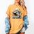 Skeleton Skull Halloween Book Reading Books Lover Teacher Women's Comfort Colors T-Shirt Mustard