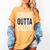 Straight Outta College Movie Parody Graduation Women's Comfort Colors T-Shirt Mustard