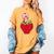 Strawberry Shortcake Sitting On Strawberry Retro Nostalgia Women's Comfort Colors T-Shirt Mustard