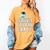I Survived Fourth Grade Graduation Kids Owl Grad Women's Comfort Colors T-Shirt Mustard