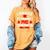 I Survived My Husband's PHD Dissertation Graduation Women's Comfort Colors T-Shirt Mustard
