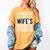 i Survived My Wife Doctorate Program PHD Wife Graduation Women's Comfort Colors T-Shirt Mustard