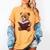 Teddy Bear Reading a Book Women's Comfort Colors T-Shirt Mustard