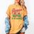 Tis The Season Book Reading Gingerbread Teacher Librarian Women's Comfort Colors T-Shirt Mustard