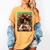 History Month Black Afro Girl Women Book Lovers Floral Women's Comfort Colors T-Shirt Mustard