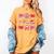 Valentine Cupid Coquette Pink Bow Apple Books Teacher Women's Comfort Colors T-Shirt Mustard