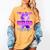 I Wear Purple In Memory Of My Husband Pancreatic Cancer Premium Tri-Blend Women's Comfort Colors T-Shirt Mustard