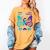 I Wear Teal And Purple In Memory Of My Dad Women's Comfort Colors T-Shirt Mustard