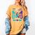 I Wear Teal And Purple In Memory Of My Mom Women's Comfort Colors T-Shirt Mustard I Wear Teal And Purple In Memory Of My Mom Women's Comfort Colors T-Shirt Mustard