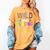 Wild About Reading Library Day Reading Books & Bookworm Women's Comfort Colors T-Shirt Mustard