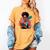 Woman Reading Book Lover Geometric Girl Afro History Women's Comfort Colors T-Shirt Mustard