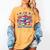 Women's Books Fireworks And Freedom Independence Day Book Lover Women's Comfort Colors T-Shirt Mustard