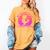 Women's With A Dreamy Far-Off Look And Her Nose Stuck In A Book Women's Comfort Colors T-Shirt Mustard