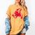 Yk2 Grunge Scary Cat With Shooting Stars 90s Nostalgia Women's Comfort Colors T-Shirt Mustard
