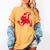 Yk2 Grunge Scary Cat With Shooting Stars 90s Nostalgia Women's Comfort Colors T-Shirt Mustard
