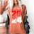 Class Of 2024 High School Senior Graduation Red Sports Style Women's Comfort Colors T-Shirt Yam