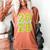 Class Of 2026 Graduation Varsity Lime Green Letters Women's Comfort Colors T-Shirt Yam