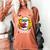 Cute Ghost Reading Book Retro Halloween Librarian Women's Comfort Colors T-Shirt Yam