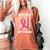 Pink In Memory Of Sister Breast Cancer Awareness Flag Shirts Women's Comfort Colors T-Shirt Yam