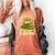 Toad-Ally 100 Days Smarter Frog Reading Book 100 School Day Women's Comfort Colors T-Shirt Yam