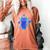 Yk2 Grunge Earthy Blue Cat With Stars Tomboy 90s Nostalgia Women's Comfort Colors T-Shirt Yam
