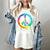 2023 Graduation Class Year Tie Dye Peace Sign Graduate Shirt Women's Comfort Colors T-Shirt Ivory