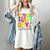 2025 Last Day Of School Autograph Kindergarten Graduation Women's Comfort Colors T-Shirt Ivory