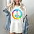 2033 Graduation Class Year Tie Dye Peace Sign Women's Comfort Colors T-Shirt Ivory