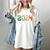 Class Of 2024 College High School Graduation Women's Comfort Colors T-Shirt Ivory