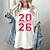 Class Of 2026 Graduation Red With Varsity Letters Women's Comfort Colors T-Shirt Ivory