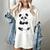 Cute Introvert Vibes – Panda Hello & Goodbye Women's Comfort Colors T-Shirt Ivory