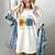 Floral Book Equality Human Rights Social Justice Peace Love Women's Comfort Colors T-Shirt Ivory