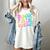 Library Book Fair Vibe Tie Dye School Reading Nostalgic Women's Comfort Colors T-Shirt Ivory