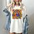 Peace Sign Groovy Vibes Costume Nostalgia Tie Dye Fashion Women's Comfort Colors T-Shirt Ivory
