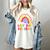 Rainbow Last Day Of 2nd Grade Teacher Student Graduation For Men Women Kids Women's Comfort Colors T-Shirt Ivory