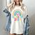 Rainbow Senior 2029 Shirt Class Of 2029 Cute Graduation Women's Comfort Colors T-Shirt Ivory