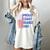 Retro Proud Coast Guard Dad Graduation Dad Usa Flag Outfit Women's Comfort Colors T-Shirt Ivory