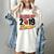 Senior Class Of 2019 Tshirt Graduation Students Football Women's Comfort Colors T-Shirt Ivory