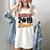 Senior Class Of 2019 Tshirt Graduation Students Hockey Women's Comfort Colors T-Shirt Ivory