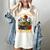 Skeleton Read Book Just One More Chapter Floral Book Lover Women's Comfort Colors T-Shirt Ivory