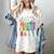 Subtle Floral Foxglove Daisy Tulip Book Lover Women's Comfort Colors T-Shirt Ivory