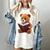 Teddy Bear Reading a Book Women's Comfort Colors T-Shirt Ivory