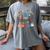 100 Days In The Books Celebration Retro School Women's Comfort Colors T-Shirt Gray