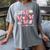 100 Days Of School Coquette Bow School Bus Pencil Books Women's Comfort Colors T-Shirt Gray