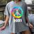 2021 Graduation Class Year Tie Dye Peace Sign Graduate Shirt Women's Comfort Colors T-Shirt Gray