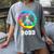 2033 Graduation Class Year Tie Dye Peace Sign Women's Comfort Colors T-Shirt Gray